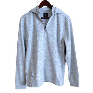 Johnnie-O Maxton 1/4 Zip Hoodie Light Gray Size S